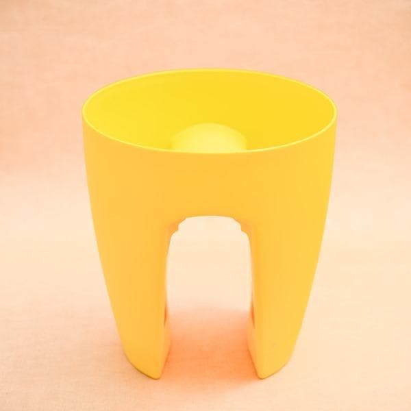 11 inch (28 cm) Balcony Railing Round Plastic Planter (Yellow) - Image 2
