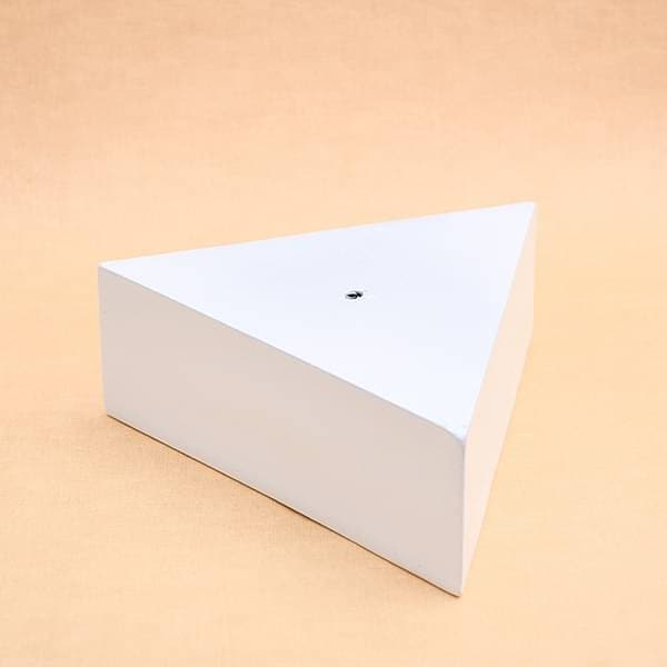 11 inch (28 cm) SML-007 Triangle Fiberglass Planter (White) - Image 3