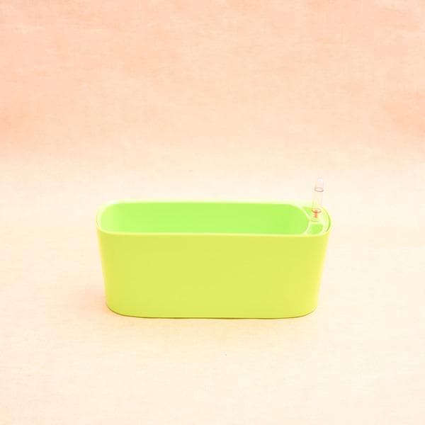 12 inch (30 cm) GW 04 Self Watering Rectangle Plastic Planter (Green) - Image 2
