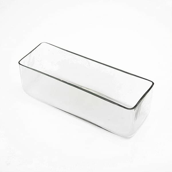 12 inch (30 cm) Rectangle Glass Vase - Image 3