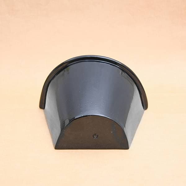 12 inch (30 cm) SML-009 Wall Mounted D Shaped Fiberglass Planter (Black) - Image 2