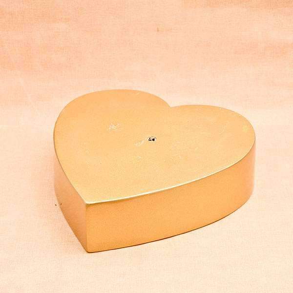 12 inch (30 cm) SML-013 Bonsai Heart Shaped Fiberglass Planter (Golden Color) - Image 2