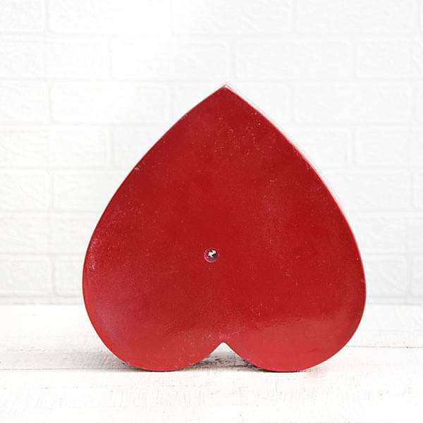 12 inch (30 cm) SML-013 Bonsai Heart Shaped Fiberglass Planter (Red) - Image 2