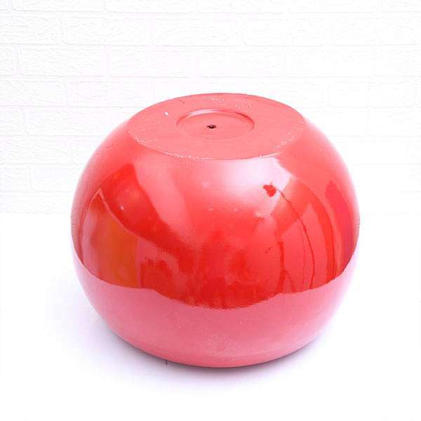 14 inch (36 cm) OTH-6 Round Fiberglass Planter (Red) - Image 3
