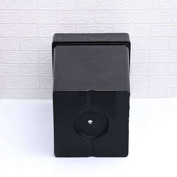 14 inch (36 cm) SQR-8 Square Fiberglass Planter with Broad Collar (Black) - Image 3