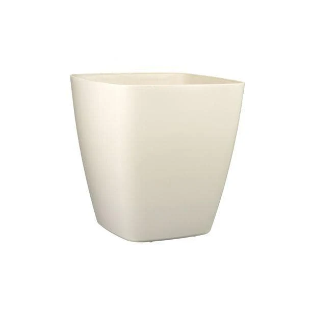 15.5 inch (39 cm) GW 09 Square Plastic Planter (Ivory)