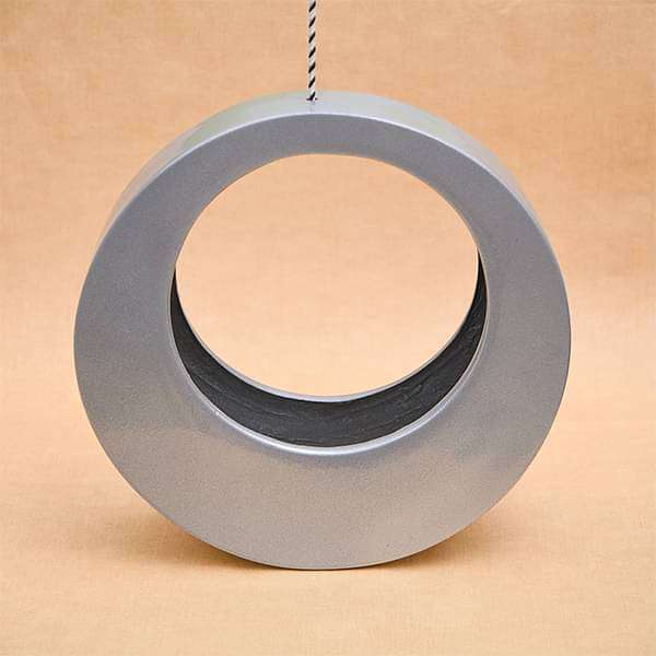 15 inch (38 cm) SML-014 Moon Fiberglass Planter (Silver Color) - Image 3