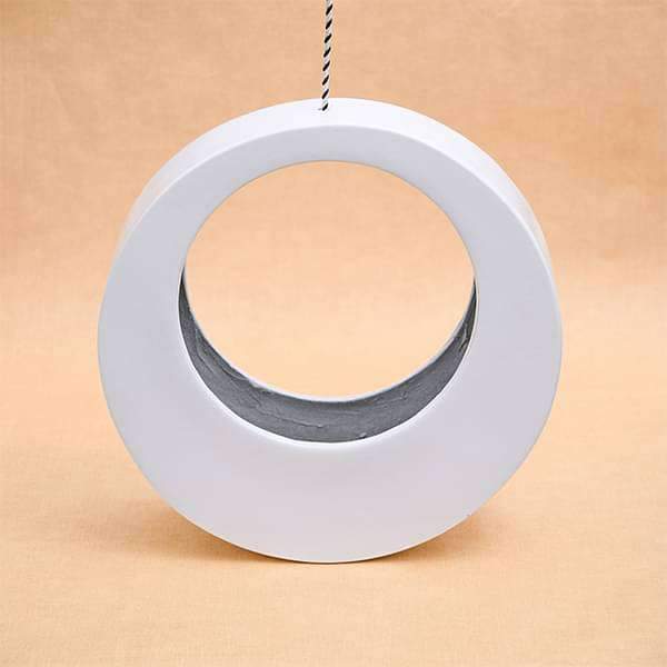 15 inch (38 cm) SML-014 Moon Fiberglass Planter (White) - Image 3