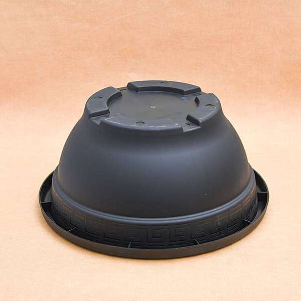 17.7 inch (45 cm) Bowl No. 45 Round Plastic Pot (Black) (set of 3) - Image 3