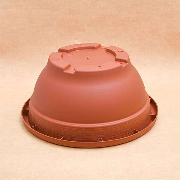 17.7 inch (45 cm) Bowl No. 45 Round Plastic Pot (Terracotta Color) (set of 3) - Image 3