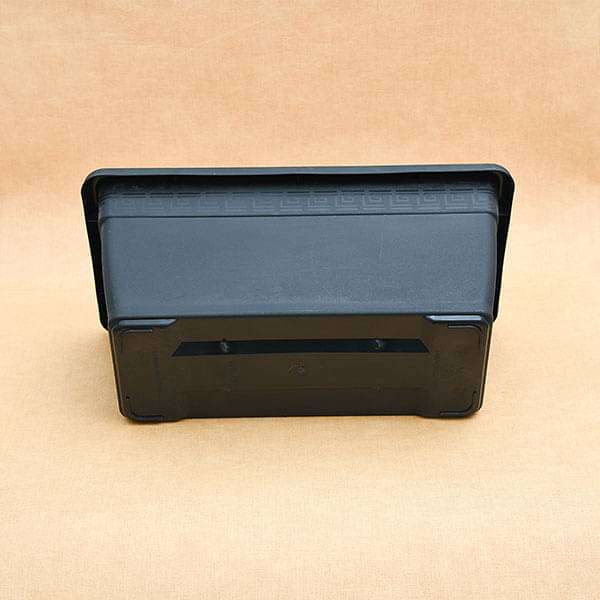 17.7 inch (45 cm) Small Window Rectangle Plastic Pot (Black) (set of 3) - Image 3
