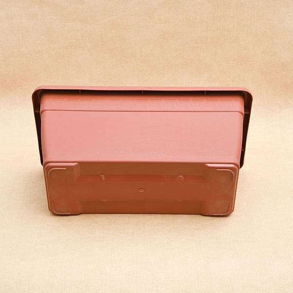 17.7 inch (45 cm) Small Window Rectangle Plastic Pot (Terracotta Color) (set of 3) - Image 3