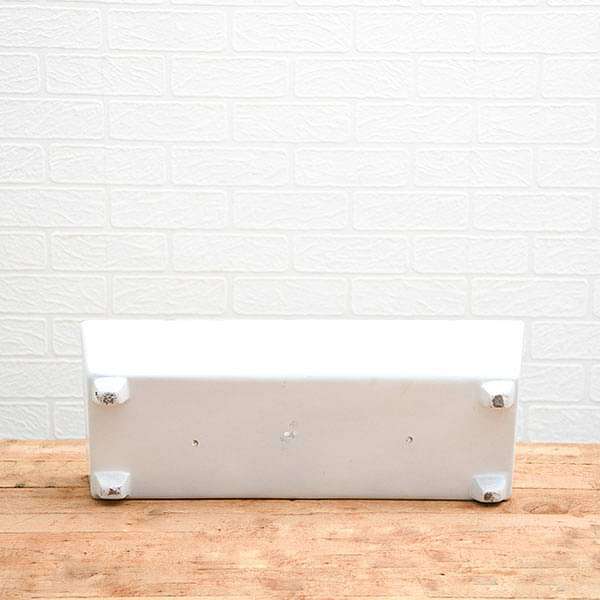 21 inch (53 cm) SML-005 Rectangle Fiberglass Planter (White) - Image 3