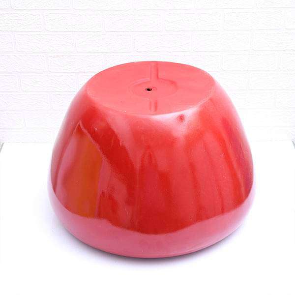 22 inch (56 cm) RND-3 Apple Round Fiberglass Planter (Red) - Image 3