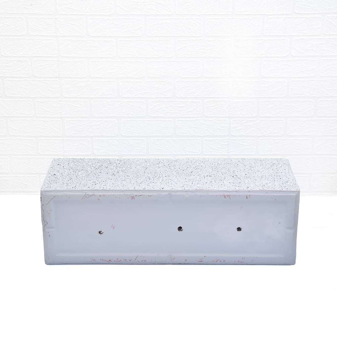 27 inch (69 cm) OTH-15 Stone Finish Rectangle Fiberglass Planter (Grey) - Image 3