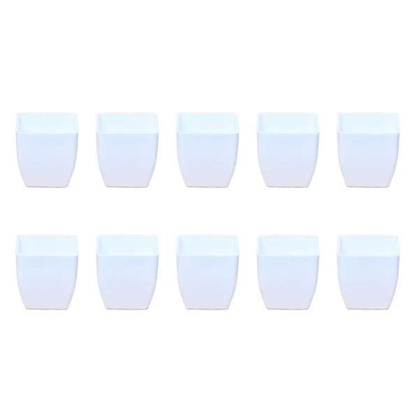 3.3 inch (8 cm) Square Plastic Planter with Rounded Edges - Image 12