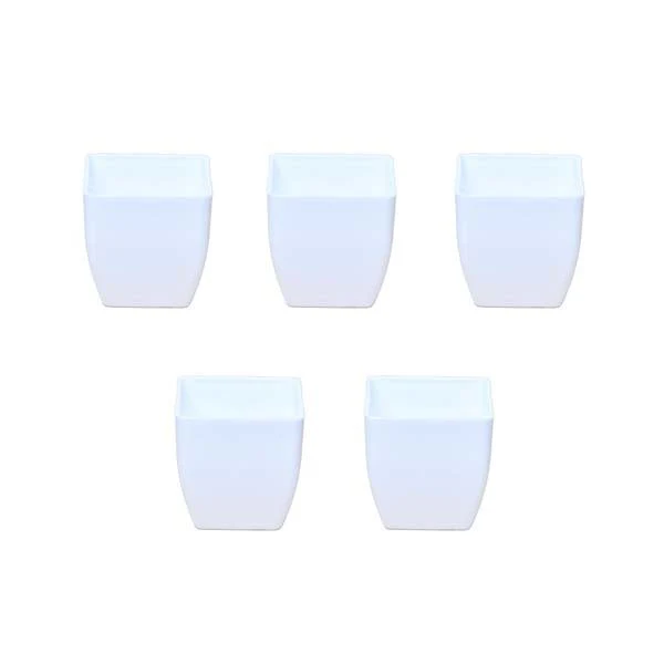 3.3 inch (8 cm) Square Plastic Planter with Rounded Edges - Image 3