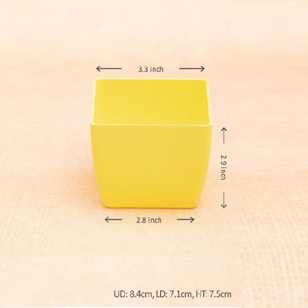 3.3 inch (8 cm) Square Plastic Planter with Rounded Edges - Image 6