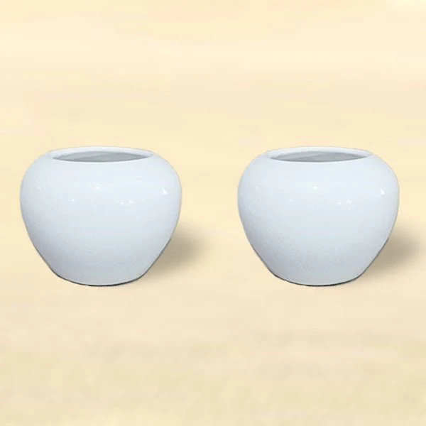 3 inch (7 cm) Apple Round Ceramic Pot - Image 6