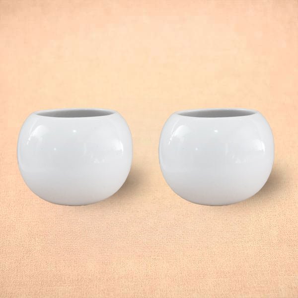 3 inch (7 cm) Round Ball Ceramic Pot - Image 2
