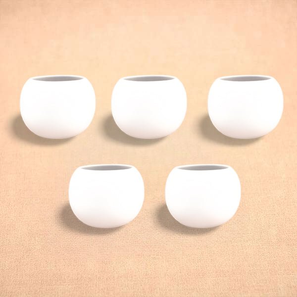 3 inch (7 cm) Round Ball Ceramic Pot - Image 3