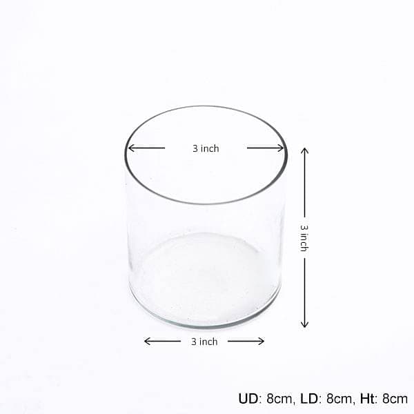 3 inch Cylindrical Glass Vase - Image 2