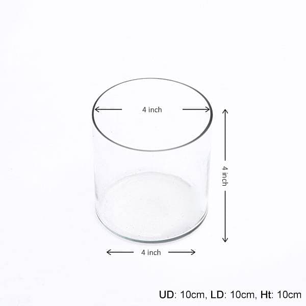 4 inch (10 cm) Cylindrical Glass Vase - Image 2