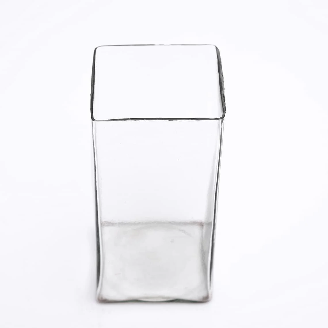 4 inch (10 cm) Square glass vase (8 inch (20 cm) ht) - Image 3