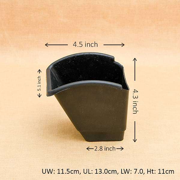 5.1 inch (13 cm) Vertical Garden Square Plastic Pots With Frame (Black) (set of 3) - Image 3