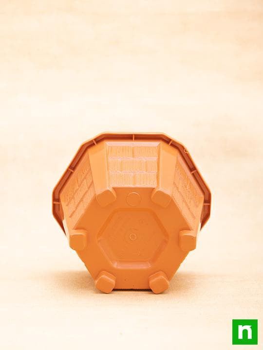 5.3 inch (13 cm) Hexa No. 1 Plastic Planter (Terracotta Color) (set of 6) - Image 4