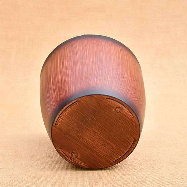 5.3 inch (13 cm) Ronda No. 1412 Wooden Finish Round Plastic Planter (Brown) (set of 3) - Image 3