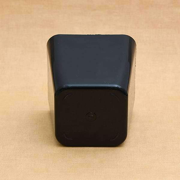 5.5 inch (14 cm) Square Plastic Planter with Rounded Edges (Black) (set of 6) - Image 3