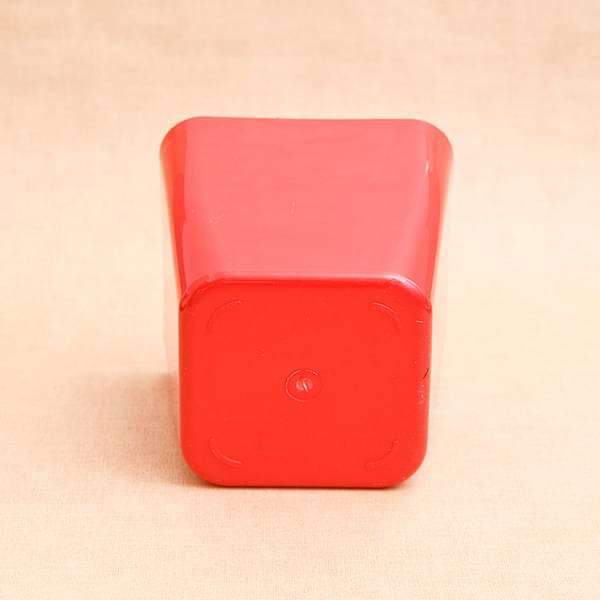 5.5 inch (14 cm) Square Plastic Planter with Rounded Edges (Red) (set of 6) - Image 3