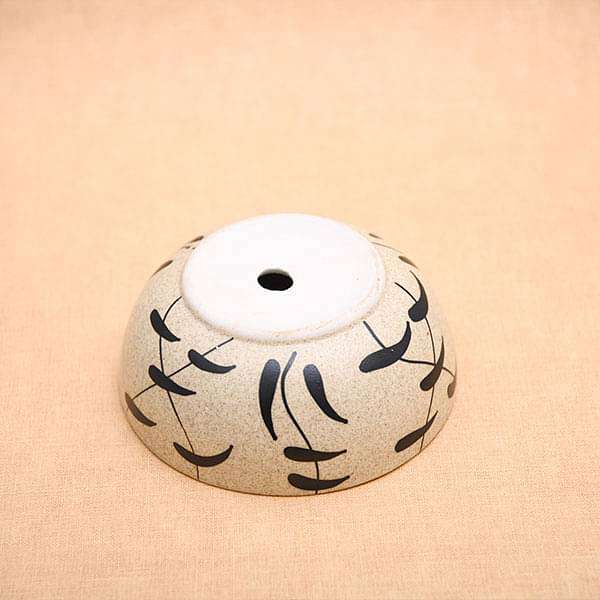 5.9 inch (15 cm) Painted Bowl Marble Finish Round Ceramic Pot (Light Brown) (set of 2) - Image 3
