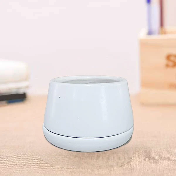 5 inch (12 cm) U Shape Ceramic Pot with Plate - Image 6