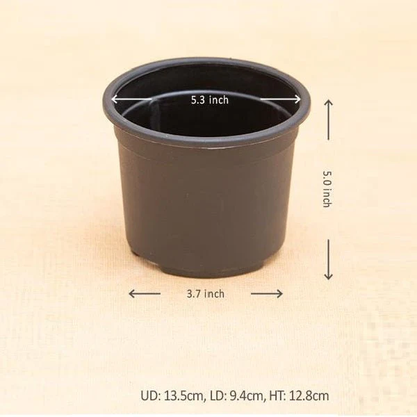 5 inch (13 cm) Grower Round Plastic Pot - Image 2