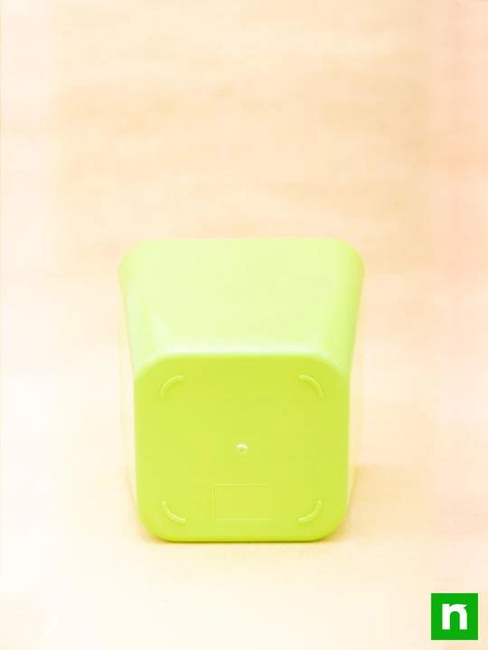6.7 inch (17 cm) Square Plastic Planter with Rounded Edges (Green) (set of 3) - Image 4