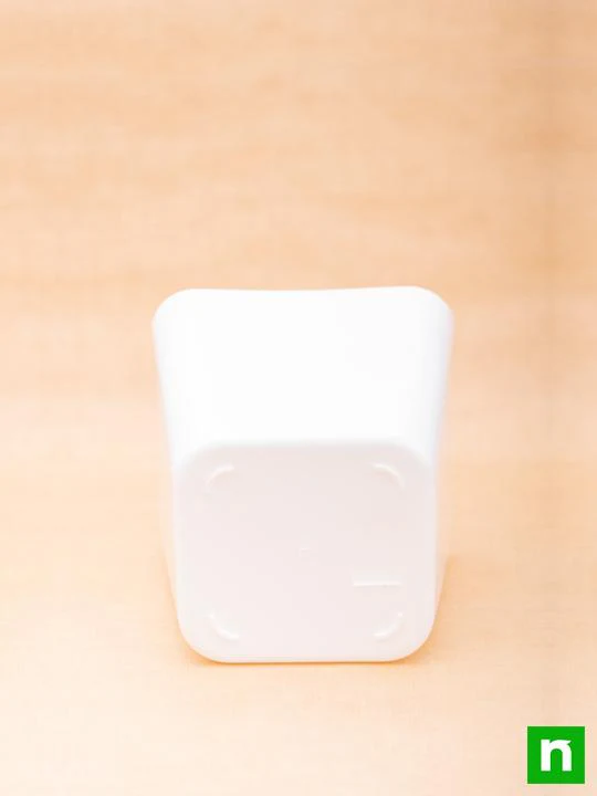 6.7 inch (17 cm) Square Plastic Planter with Rounded Edges (White) (set of 3) - Image 4