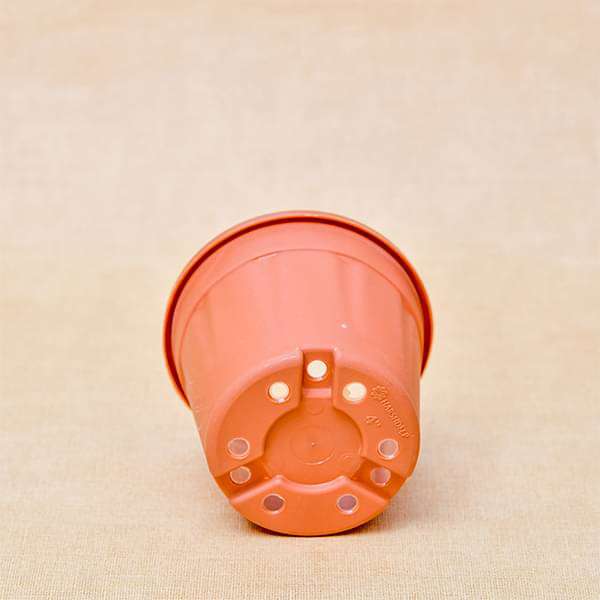6 inch (15 cm) Grower Round Plastic Pot (Terracotta Color) (set of 6) - Image 3