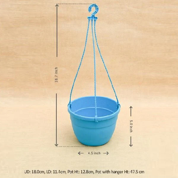 7.1 inch (18 cm) Corsica No. 18 Hanging Round Plastic Pot - Image 10