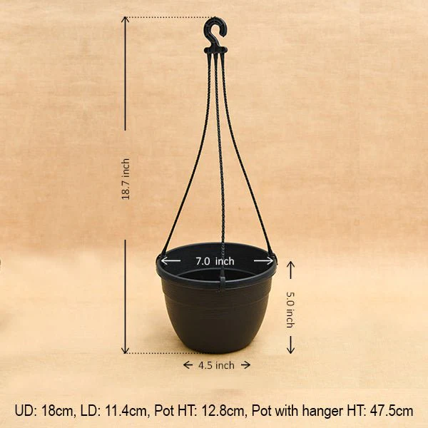 7.1 inch (18 cm) Corsica No. 18 Hanging Round Plastic Pot - Image 14