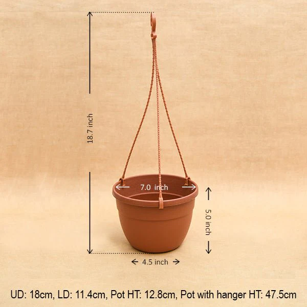 7.1 inch (18 cm) Corsica No. 18 Hanging Round Plastic Pot - Image 16