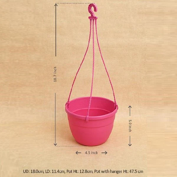 7.1 inch (18 cm) Corsica No. 18 Hanging Round Plastic Pot - Image 4