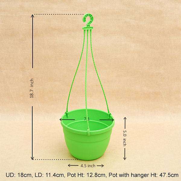 7.1 inch (18 cm) Corsica No. 18 Hanging Round Plastic Pot - Image 8