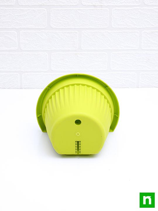 7.9 inch (20 cm) Bello Railing D Shape plastic Planter (Lime Yellow) (set of 6) - Image 5