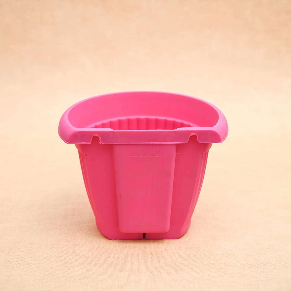 7.9 inch (20 cm) Bello Wall Mounted D Shape plastic Planter (Dark Pink) (set of 6) - Image 4