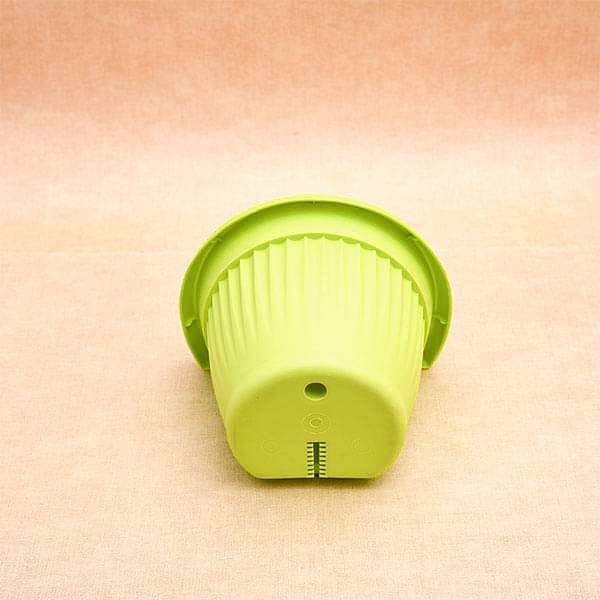 7.9 inch (20 cm) Bello Wall Mounted D Shape plastic Planter (Lime Yellow) (set of 6) - Image 3