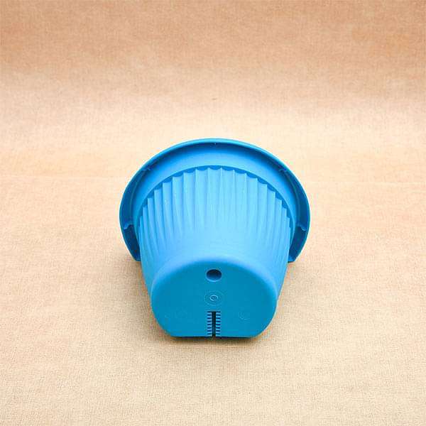 7.9 inch (20 cm) Bello Wall Mounted D Shape plastic Planter (Sky Blue) (set of 6) - Image 3
