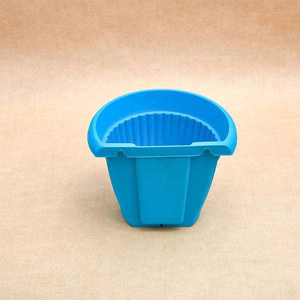 7.9 inch (20 cm) Bello Wall Mounted D Shape plastic Planter (Sky Blue) (set of 6) - Image 4