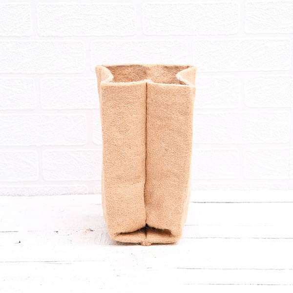 8.5 inch (22 cm) Eco Friendly Jute Grow Bag (Brown) (set of 2) - Image 3